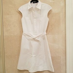 WOMEN'S WHITE MAGASCHONI DRESS WITH BELT